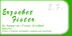 erzsebet fister business card